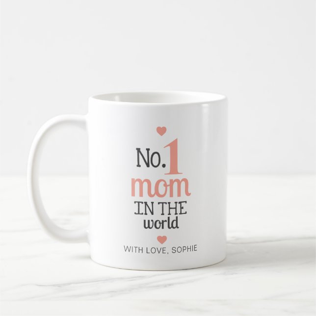 Personlig Photo Mors dag Kaffemugg (Vänster)