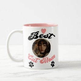 Personlig Photo & Namn Coffee Mugg för Kat Mamma