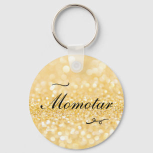 Personlig Photo & Namn Golden stil Nyckelring