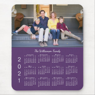 Personlig Photo Namn Lila 2021 Kalender Musmatta