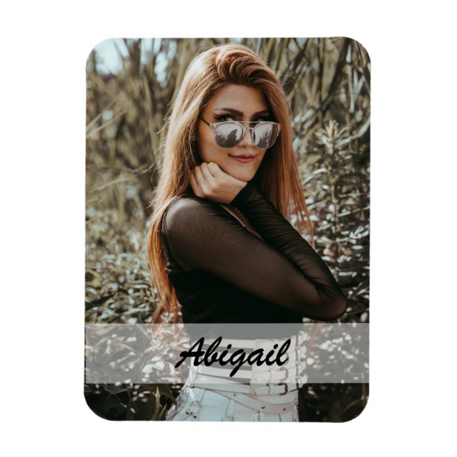 Personlig Photo & Namn Magnet (Vertikal)