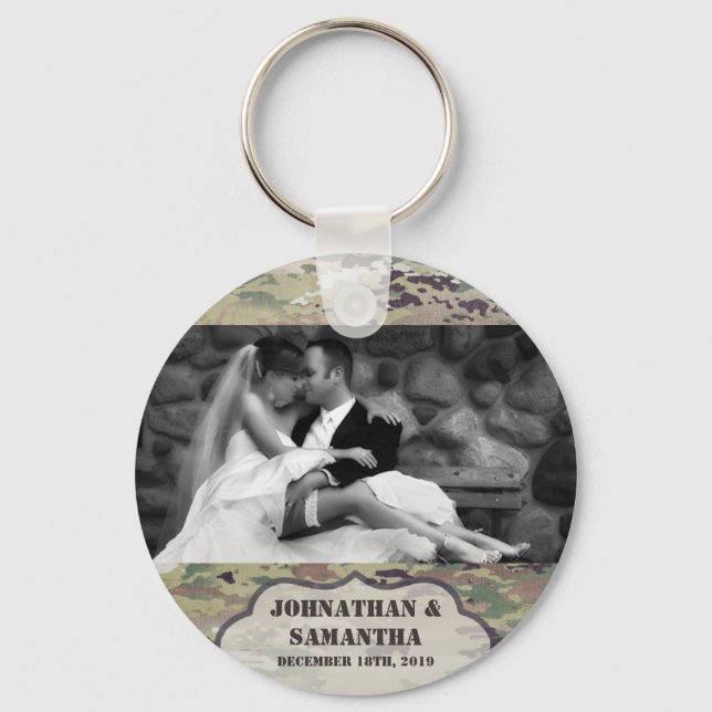 Personlig Photo Nyckelring Army OCP Camo Uniform (Framsida)