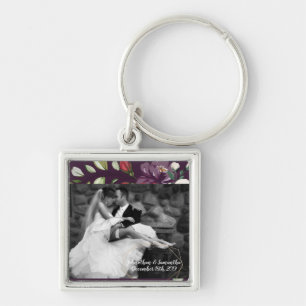 Personlig Photo Nyckelring Plum Lila Ro Gol