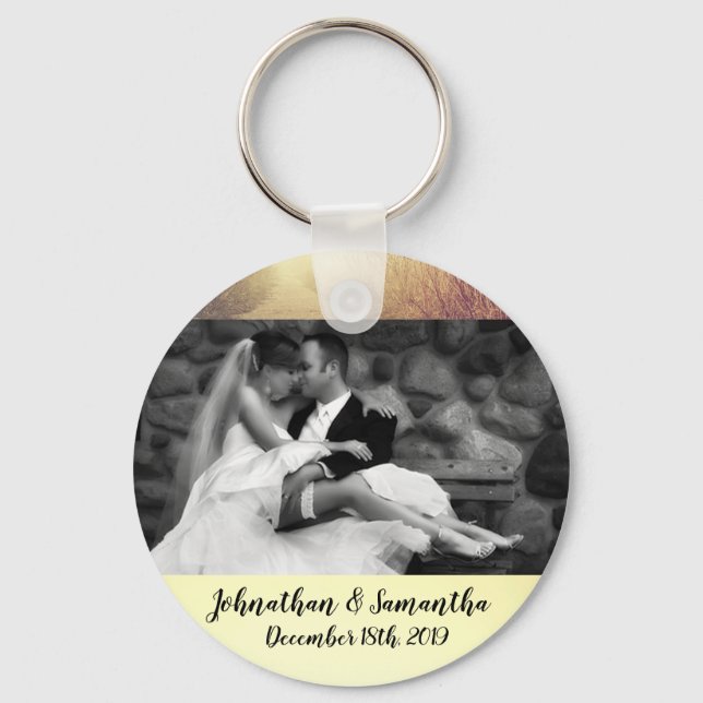 Personlig Photo Nyckelring Sunrise Pathway Walkw (Framsida)