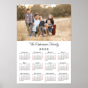 Personlig Photo och Namn 2025 Calendar Poster