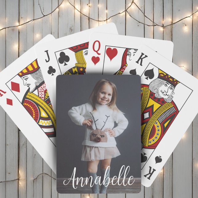 Personlig Photo och Namn Anpassningsbar Casinokort (Personalized Photo and Name Custom Playing Cards)