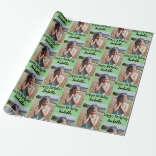 Personlig Photo och Namn Birthday Wrap Presentpapper