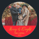 Personlig Photo och Namn Runt Klistermärke<br><div class="desc">Personlig Photo and Namn Classic Round Sticker.</div>