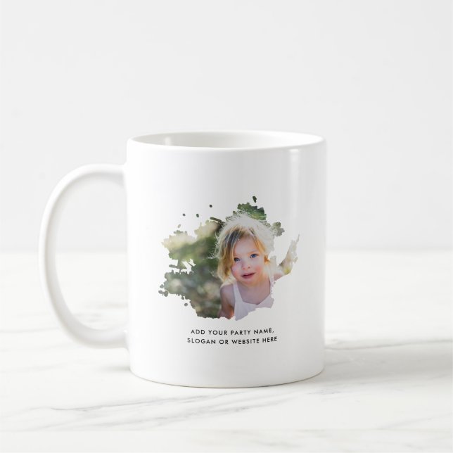 Personlig Photo och Text Bläck Spot Kaffemugg (Vänster)
