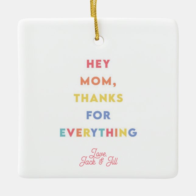 Personlig Photo Ornament Gift for Mamma / Mor (Framsida)