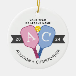 Personlig Photo Par Pickleball Ornament