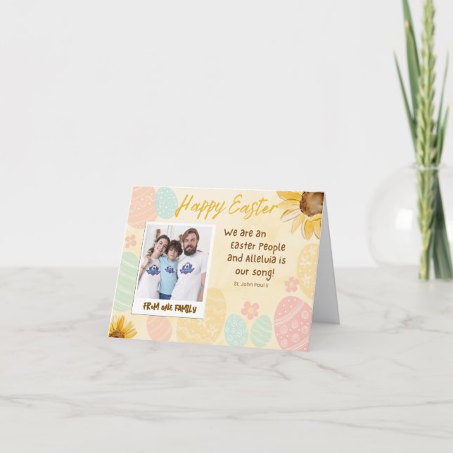 Personlig Photo Påsk Flat Helgdag Card Kort (Framsida)