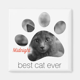 Personlig Photo Paw Print Magnet