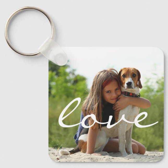 Personlig Photo Pet and Family Keepsak Nyckelring (Framsida)
