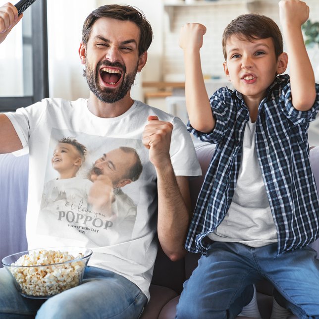 Personlig Photo POPPOP Fars dag T Shirt (Skapare uppladdad)
