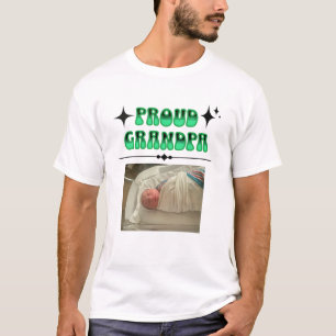 Personlig Photo Proud Grandpa Retro Stil T Shirt