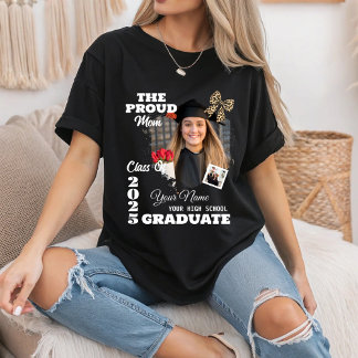 Personlig Photo, Proud Mamma från 2025 Student T Shirt