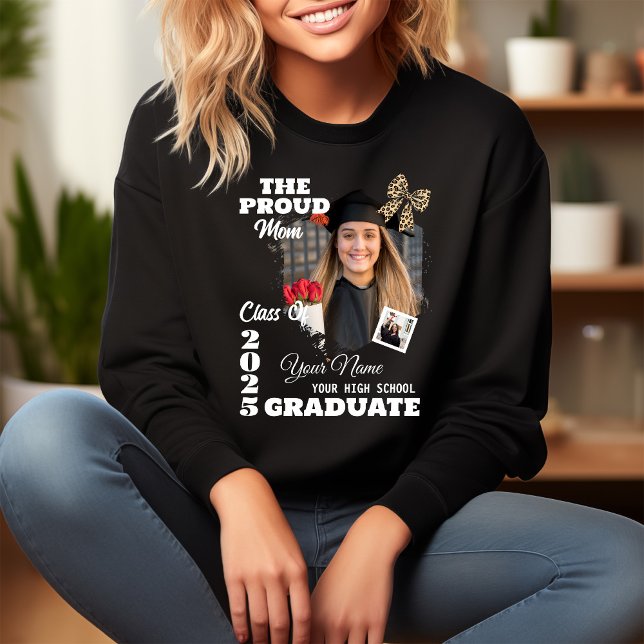 Personlig Photo, Proud Mamma från 2025 Student T Shirt (Skapare uppladdad)