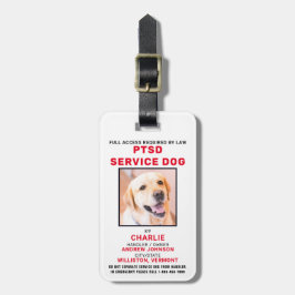 Personlig Photo PTSD Service Hund Badge Bagagebricka