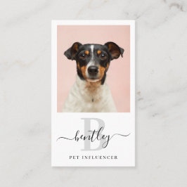 Personlig Photo QR-kod Social Media Monogram Visitkort