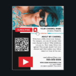 Personlig Photo & QR-kod, Youtube - Vlogger Flygblad<br><div class="desc">Personlig Photo & QR Code,  Youtube - Vlogger Advertising Flyer från Affärskortet Store.</div>
