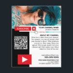 Personlig Photo & QR-kod, Youtube - Vlogger Flygblad<br><div class="desc">Personlig Photo & QR Code,  Youtube - Vlogger Advertising Flyer från Affärskortet Store.</div>