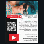 Personlig Photo & QR-kod, Youtube - Vlogger Reklamblad<br><div class="desc">Personlig Photo & QR Code,  Youtube - Vlogger Advertising Flyer från Affärskortet Store.</div>