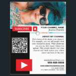 Personlig Photo & QR-kod, Youtube - Vlogger Reklamblad<br><div class="desc">Personlig Photo & QR Code,  Youtube - Vlogger Advertising Flyer från Affärskortet Store.</div>