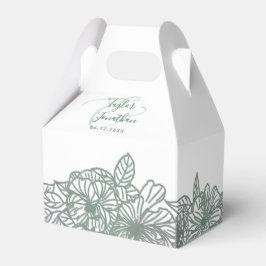 Personlig Photo Sage Grönt Flowers Nice Bröllop Presentaskar