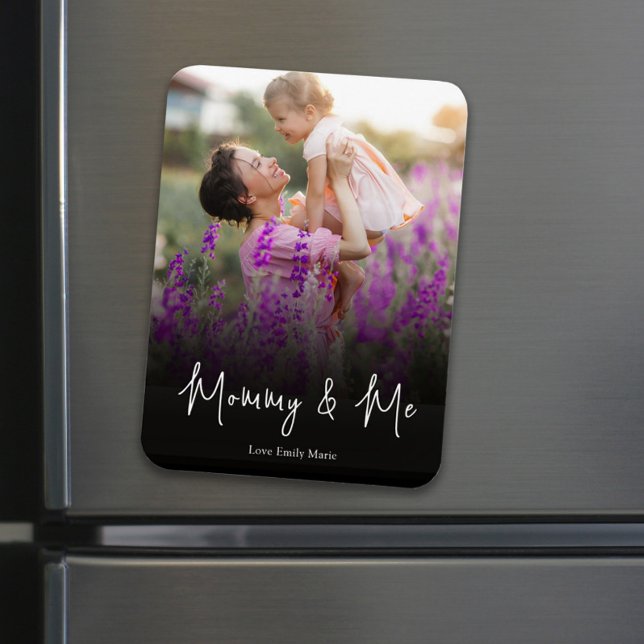 Personlig Photo Simple Mamma and Me Anpassningsbar Magnet (Skapare uppladdad)