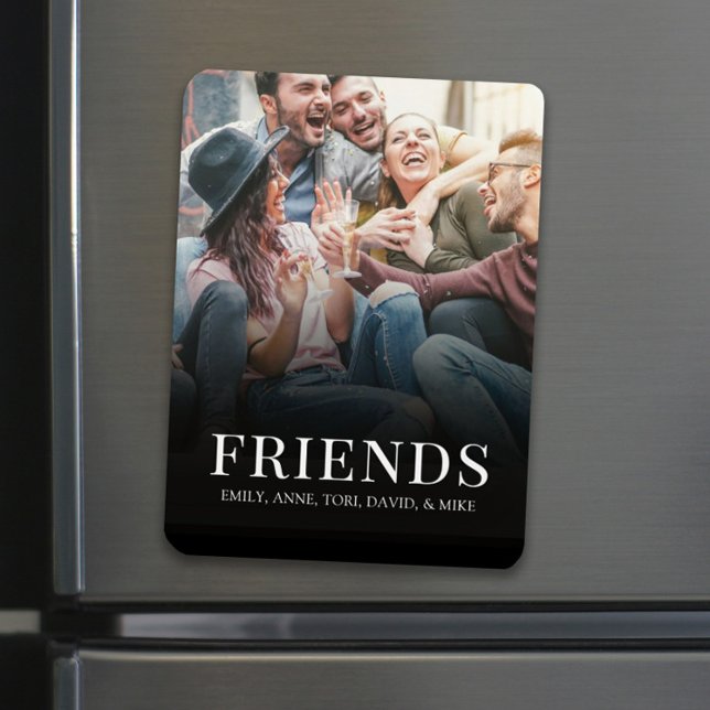 Personlig Photo Simple Modern Friends Anpassningsb Magnet (Skapare uppladdad)