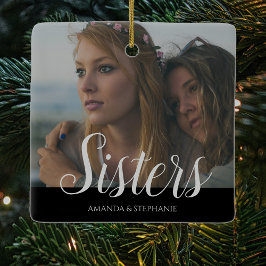 Personlig Photo Sisters Julgran Julgransprydnad Keramik