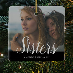 Personlig Photo Sisters Julgran Julgransprydnad Keramik