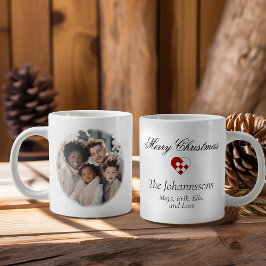 Personlig Photo Small Yule Heart Jumbo Mugg