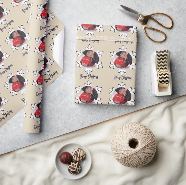 Personlig Photo Snowflake God jul Presentpapper (Hantverk)