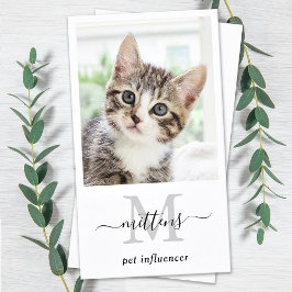 Personlig Photo Social Media Monogram QR-kod Visitkort