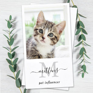 Personlig Photo Social Media Monogram QR-kod Visitkort