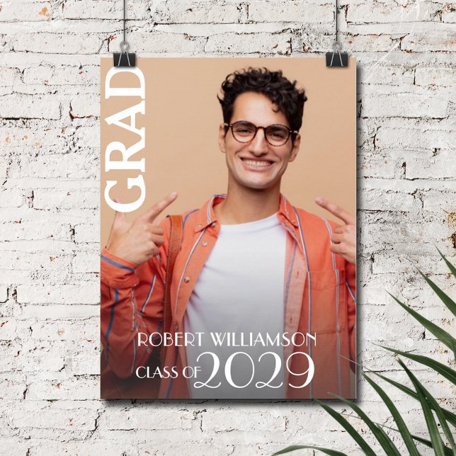 Personlig Photo Student Poster (Personalized Photo Graduate Poster, INSTANT DOWNLOAD and/or PRINTED)