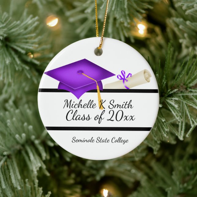 Personlig Photo Studenten Ceramic Ornament (Träd)