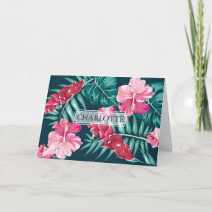 Personlig Photo Summer Exotic Flowers Kort