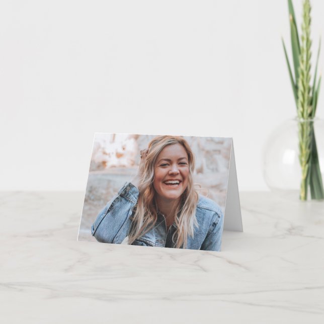 Personlig Photo Tack Kort (Framsida)