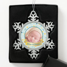 Personlig Photo Teal Celestial Snowflake