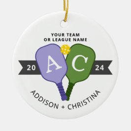 Personlig Photo Team Player Pickleball Ornament