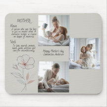 Personlig Photo & Text Mousepad-Mors dag