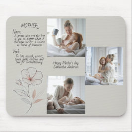 Personlig Photo & Text Mousepad-Mors dag Musmatta