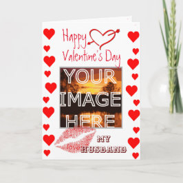 Personlig Photo Valentine Card för Make Kort