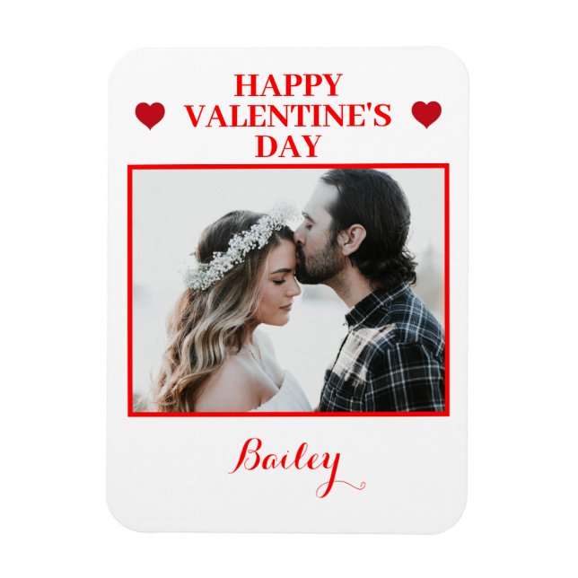 Personlig Photo Valentine Day Flexible Magnet (Vertikal)