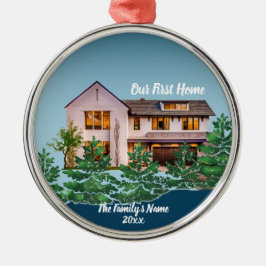 Personlig Photo Vår första startjul Julgransprydnad Metall