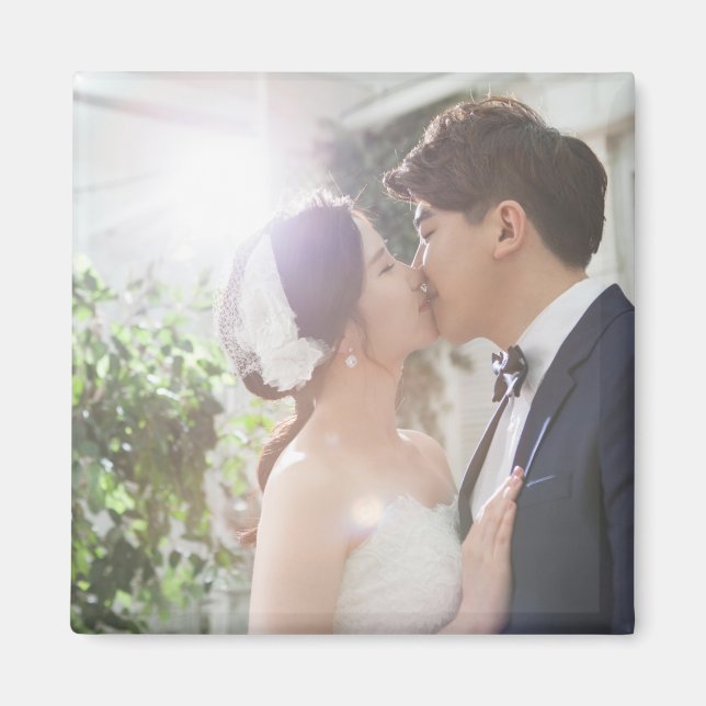 Personlig Photo Wedding Favor Magnet (Framsidan)