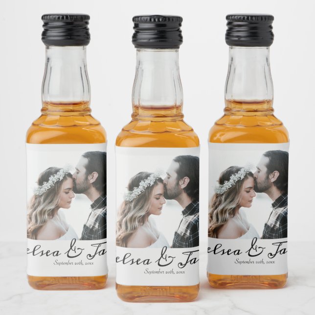 Personlig Photo Wedding Favor Spritflaskor Etikett (Flaskor)